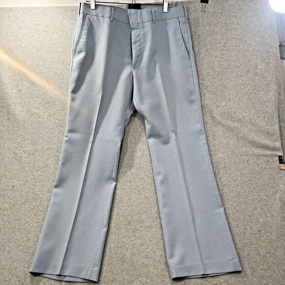 Vintage Levis Action Slacks Mens Size 34x31 Light Blue Trouser Pants flared - Picture 3 of 12